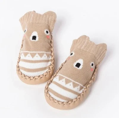 Baby Socks Slippers With Rubber Soles Girl Boy Infant Newborn Children Floor Socks Shoes Anti Slip Soft Sole Toddlers Indoor