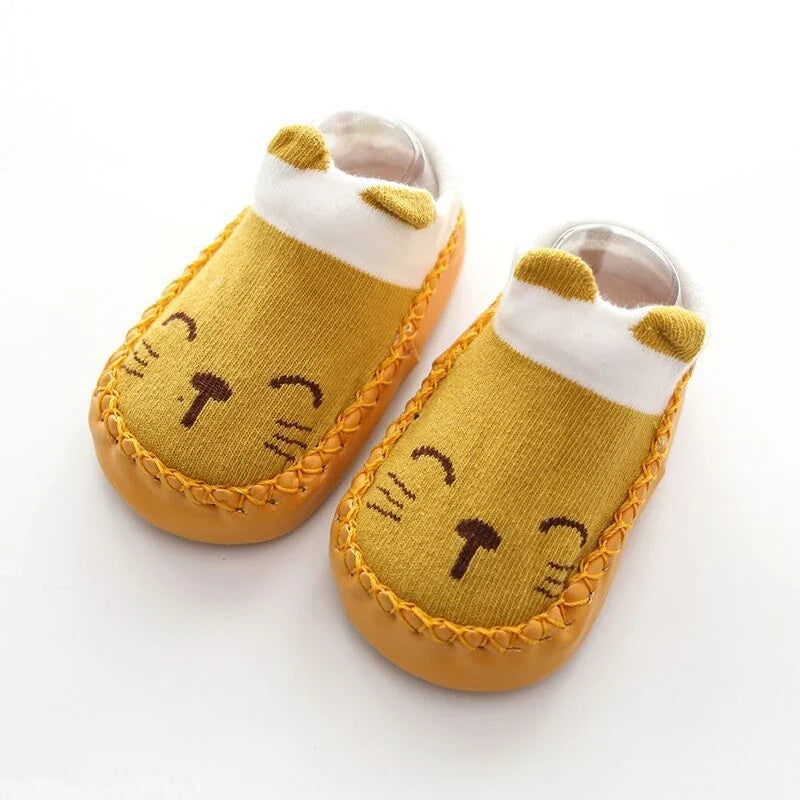 Baby Socks Slippers With Rubber Soles Girl Boy Infant Newborn Children Floor Socks Shoes Anti Slip Soft Sole Toddlers Indoor