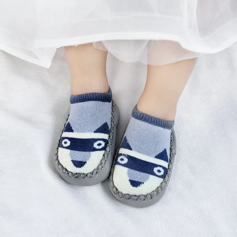 Baby Socks Slippers With Rubber Soles Girl Boy Infant Newborn Children Floor Socks Shoes Anti Slip Soft Sole Toddlers Indoor